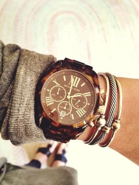 jewels, bracelets, michael kors watch, tortoise shell, micheal .