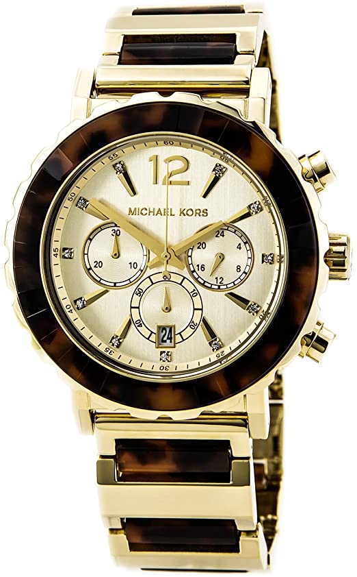 Amazon.com: Michael Kors Women's MK5790 Chronograph Tortoise Gold .