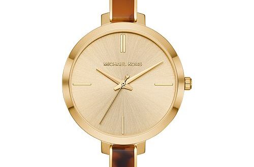 Michael Kors Women's Jaryn Gold-Tone Stainless Steel & Tortoise .