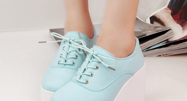 shoes, platform shoes, fashion, style, wedges, blue, lace up .