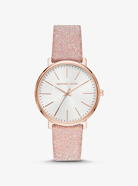 Pyper Rose Gold-Tone Swarovski® Crystal Embellished Watch .