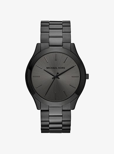 Oversized Slim Runway Black-tone Watch | Michael Ko