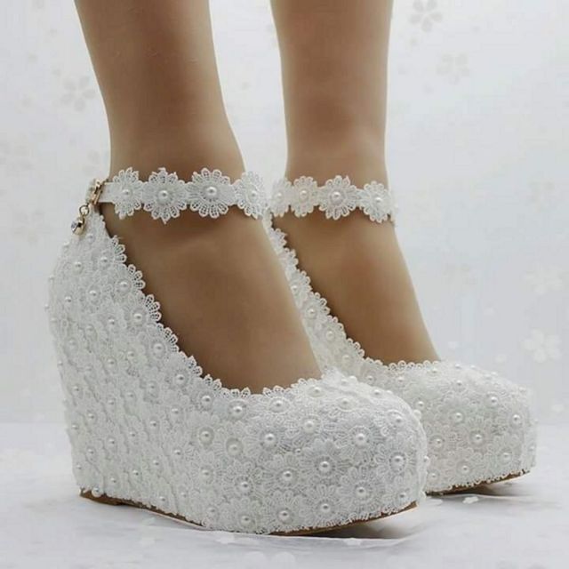 30+ Beautiful Wedding Shoes Wedge For Bride – OOSI