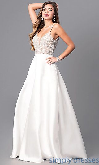 Shop off-white prom dresses at Simply Dresses. Long formal evening .