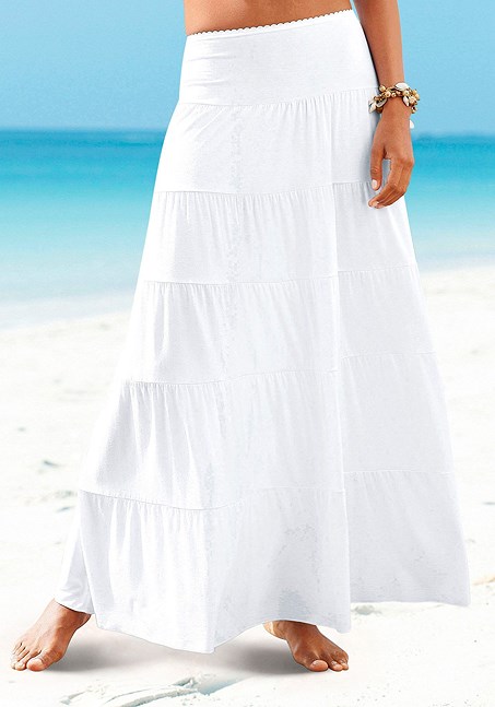 White Flowy Boho Maxi Skirt | Maxi skirt boho, Maxi skirt, Maxi .