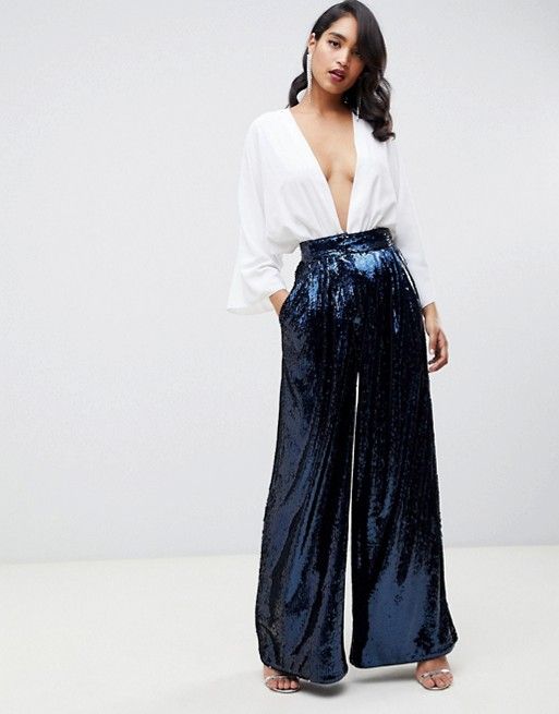 image.AlternateText | Wide leg pants high waisted, Sequin outfit .