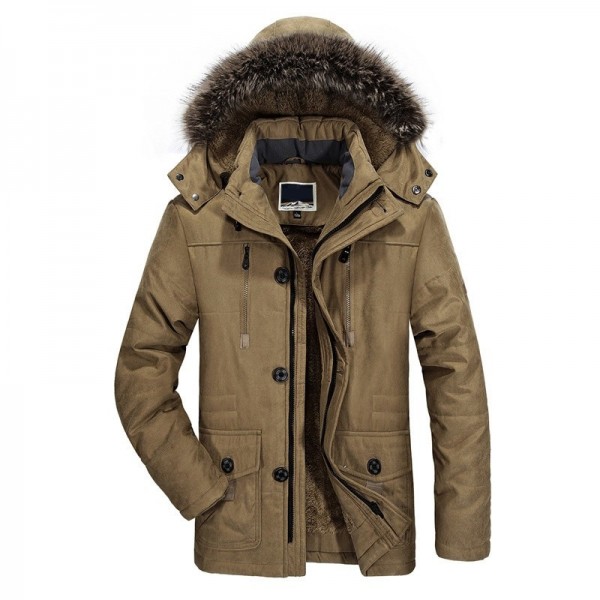 Buy 2019 New Mens long Winter Jacket Wool Liner Thick Warm Coat .