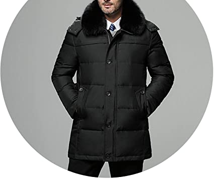 Amazon.com: Men's Down Jacket Brand Russia Winter Jacket Men hat .