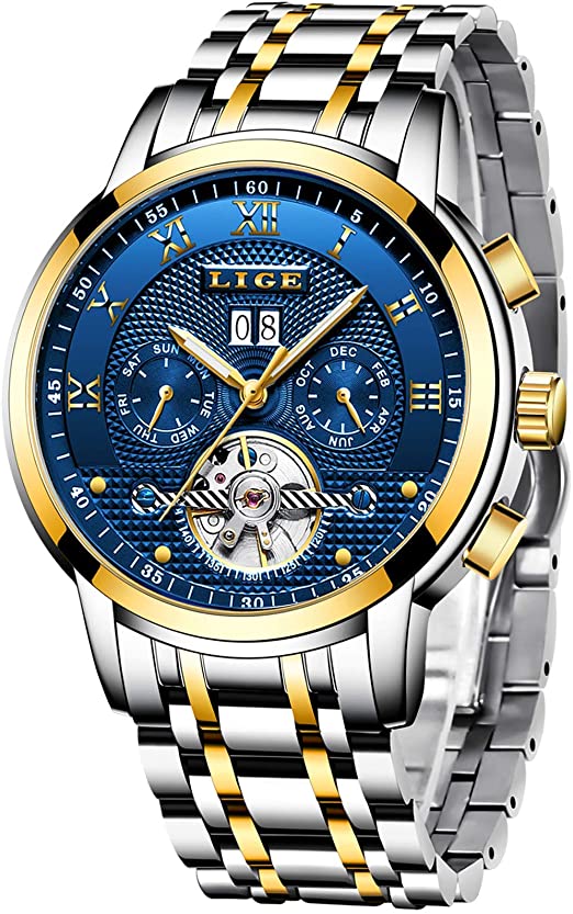 Amazon.com: Mens Watches Top Brand Luxury LIGE Automatic .