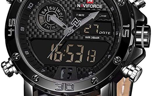 Amazon.com: NAVIFORCE Mens Waterproof Sport Watches Leather .