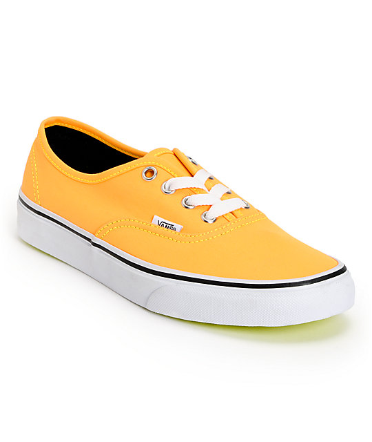 Vans Authentic Neon Orange & Yellow Shoes | Zumi
